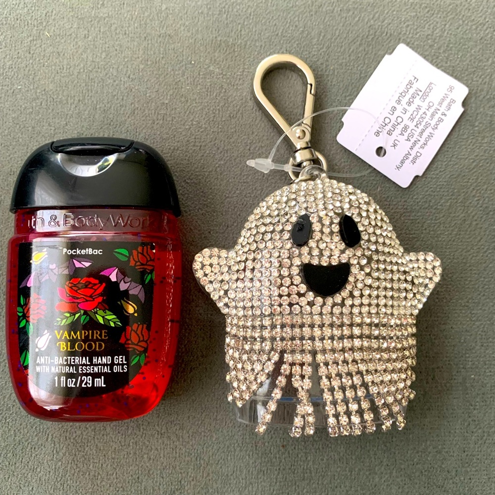 NWT Bath and Body Works Rhinestone Ghost and pocketbac